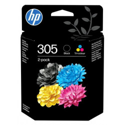Pack 2 Cartouches Jet d'encre HP N°305 Noir et Couleur