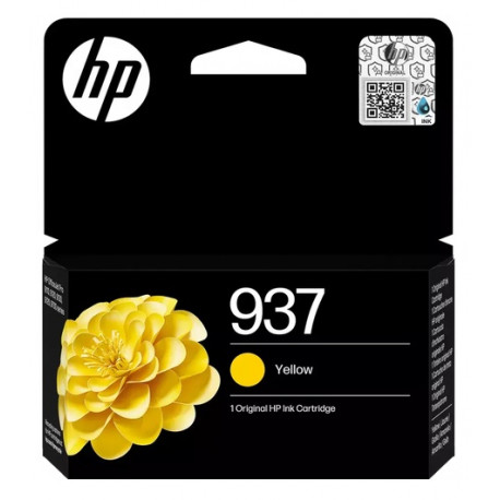 Cartouche Jet d'encre Haute Capacité HP N°937 Jaune (800 pages)
