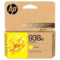 Cartouche Jet d'encre Haute Capacité HP N°938e Jaune (1 650 pages)
