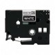 Cassette à ruban Brother pour étiqueteuse blanc sur Noir (TZ-335) 12mm