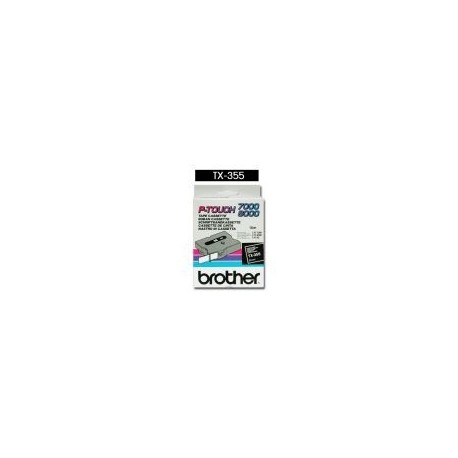 Cassette ruban Brother 24mm Blanc / noir