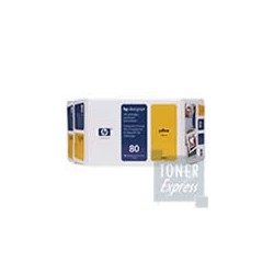 Value Pack Tête et Encre Jaune + Kit Nettoyage HP N°80 (C4893A)