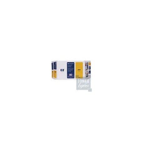 Value Pack Tête et Encre Jaune + Kit Nettoyage HP N°80 (C4893A)