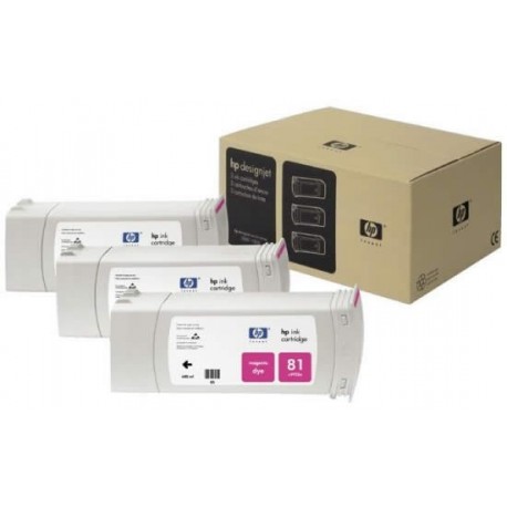 Multipack cartouches teintées magenta HP pour Designjet 5000 (N°81)