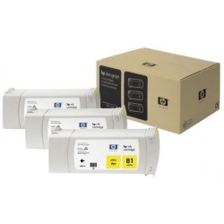 Multipack cartouches teintées jaune HP pour Designjet 5000 (N°81)