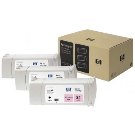 Multipack cartouches teintées magenta clair HP pour Designjet 5000 (N°81)