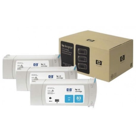 Multipack de cartouche d'encre UV cyan HP pour Designjet 5000 (N°83)