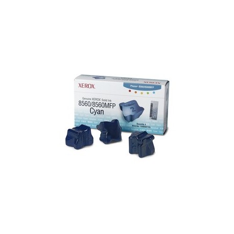 3 x Encre solide cyan Xerox pour Phaser 8560 / 8560mfp