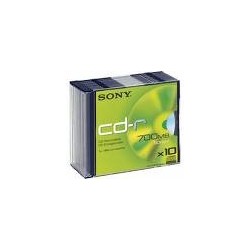 Pack de 10 cd-r Sony boitiers