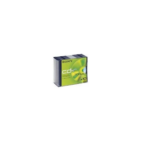 Pack de 10 cd-r Sony boitiers