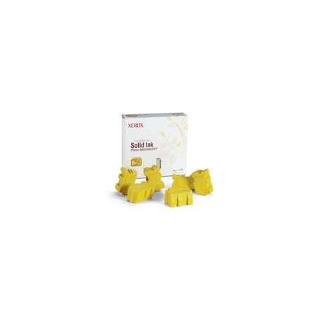 6 x Sticks Encre solide jaune Xerox pour Phaser 8860 / 8860MFP