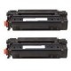 Pack de 2 Toners Noir génériques haute capacité pour HP laserjet 2410/2420/2430