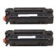 Pack de 2 Toners Noir génériques haute capacité pour HP laserjet 2410/2420/2430