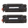 Pack de 2 Toners Noir génériques haute capacité pour HP laserjet 2410/2420/2430