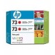 Pack de 2 cartouche rouge HP pour Designjet Z2100 / Z23100 (N°73)