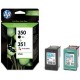 Pack cartouche encre HP 1 Noire N°350 + 1 couleur N°351