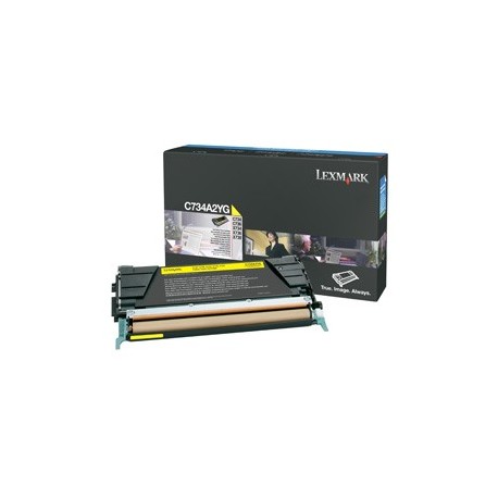 Toner jaune Lexmark pour C734 / C736 / X734 / X736 / X738