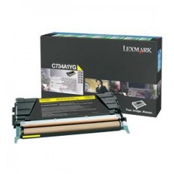 Toner jaune Lexmark pour C734 / C736 / X734 / X736 / X738