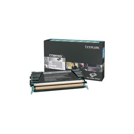 Toner noir longue durée Lexmark pour C736 / X736 / X738