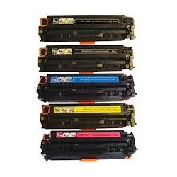 Pack de 4 Toners génériques + 1 noir pour HP  laserjet CP2020/CP2025/CM2320MPF (304A)