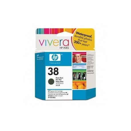 Encre vivera noir mat HP pour Photosmart Pro B9180 ... (N°38)