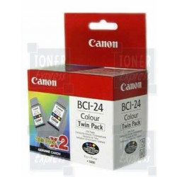 Cartouche d'encre Couleur CANON (BCI24C) DOUBLE PACK