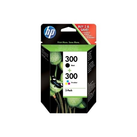 Pack de 2 Cartouches : 1 noire + 1 couleur, HP N°300 pour deskjet D2560 (N°300)