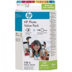 Value pack encre couleur HP+140 feuilles 10*15 pour Photosmart A432...(N°110)