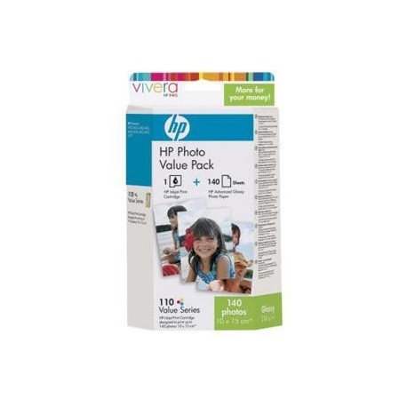 Value pack encre couleur HP+140 feuilles 10*15 pour Photosmart A432...(N°110)