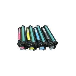 Pack de 4 toners génériques pour HP color laserjet CP3525 / CP3530 ...