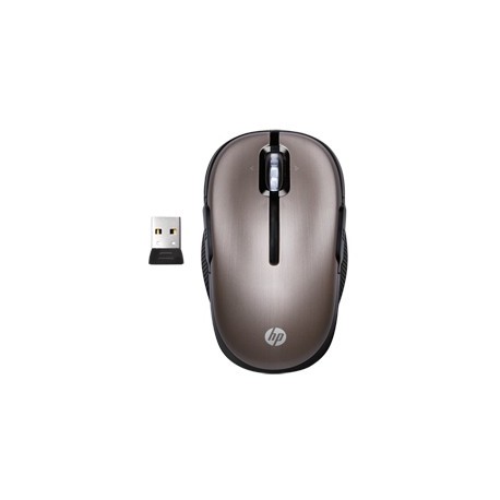 Souris optique mobile Sans fil HP 2.4Ghz Aluminium brossé