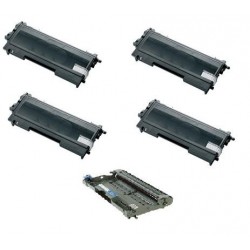 Pack de 4 toners et 1 tambour génériques pour Brother HL2040..