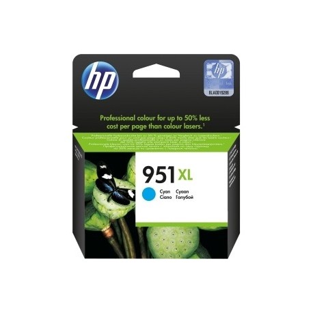 Cartouche cyan haute capacité HP pour officejet pro 8100 / 8600 (N°951XL)