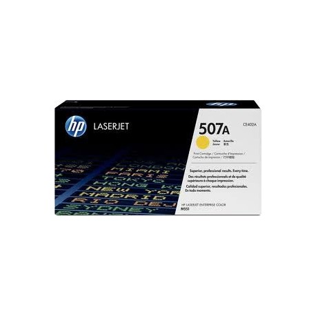 Toner jaune HP pour laserjet Entreprise 500 M551 .... (507A)