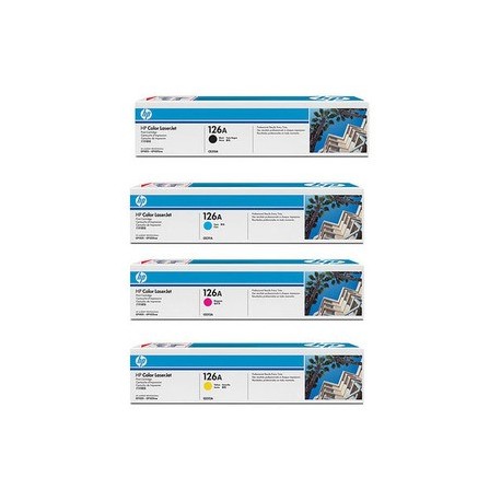 Pack de 4 Toners HP pour laserjet Pro CP1025 (126A)