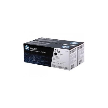 Pack de 2 toners noirs HP pour imprimante LaserJet 1010/1015/1020/3015... (12A)