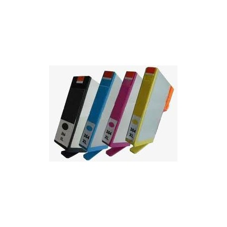 Pack de 4 cartouches génériques pour HP photosmart B8550 / C5380... (N°364XL / N°178XL) (N9J74AE - J3M83AE - CZ676EE)