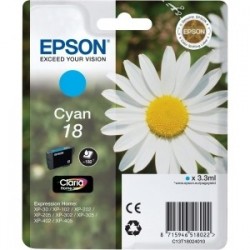 Cartouche cyan EPSON pour Expression Home XP-205 / XP-30 ... (N°18)