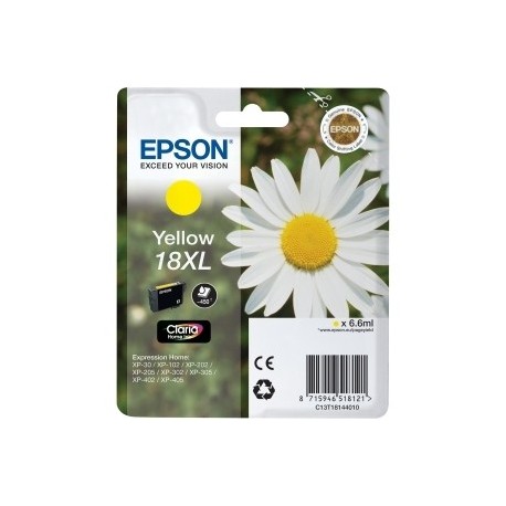 Cartouche jaune haute capacité EPSON pour Expression Home XP-205 / XP-30 ... (N°18XL)