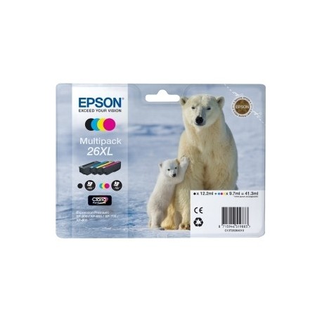 Multipack haute capacité EPSON pour Expression Home XP-600... (N°26XL) (ours)