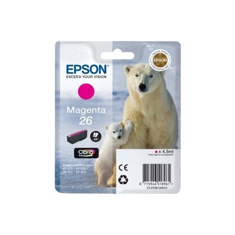 Cartouche magenta EPSON pour Expression Home XP-600... (N°26) (ours)