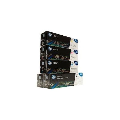 Pack de 5 toners HP pour Colorlaserjet CP 1215 / 1515 / 1518 (125A)